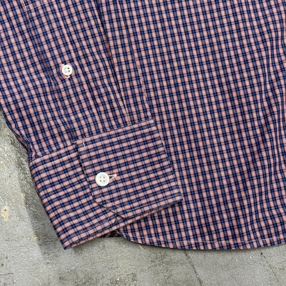 Spier & Mackay Dress Shirt Purple Check Long Sleeve Button Down Cotton 16 Large - Picture 4 of 12